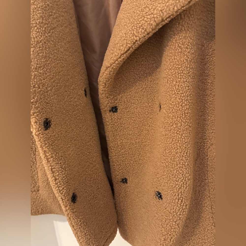 NWOT Collection B Women’s Sherpa Faux Fur Teddy Coat in Brown Size XL - Picture 5 of 9